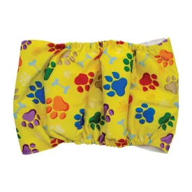 Misoko reusable diapers for male dogs, with paw prints