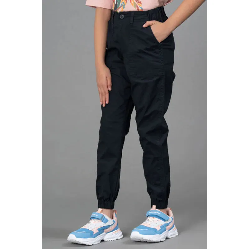 Mode By RedTape Joggers for Girls in Black Color| Best in Comfort| Cotton| Regular Fit| Front Side Pockets