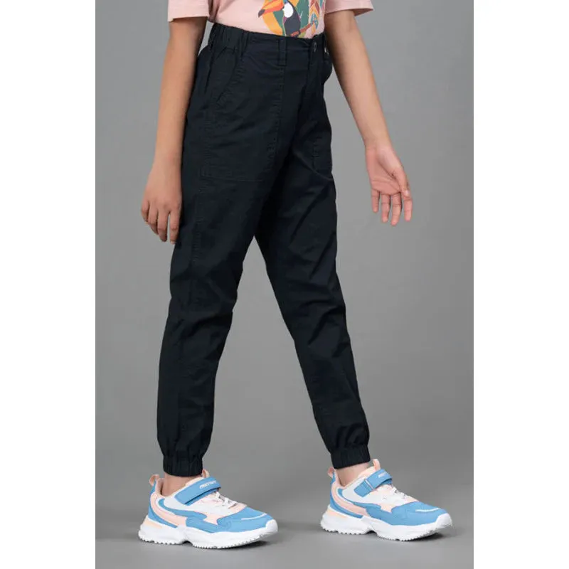 Mode By RedTape Joggers for Girls in Black Color| Best in Comfort| Cotton| Regular Fit| Front Side Pockets