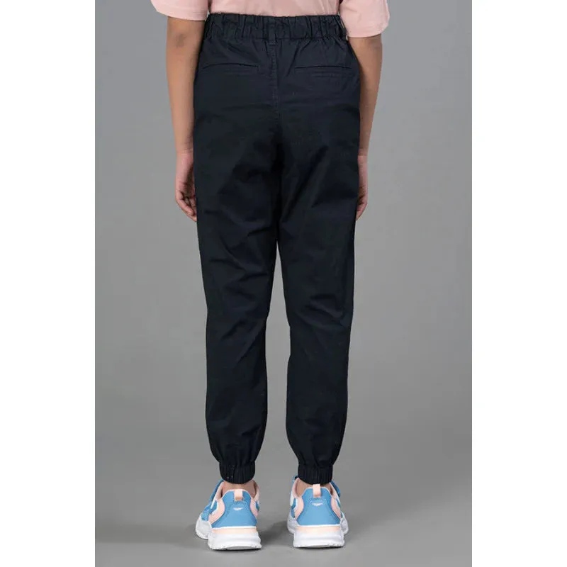 Mode By RedTape Joggers for Girls in Black Color| Best in Comfort| Cotton| Regular Fit| Front Side Pockets