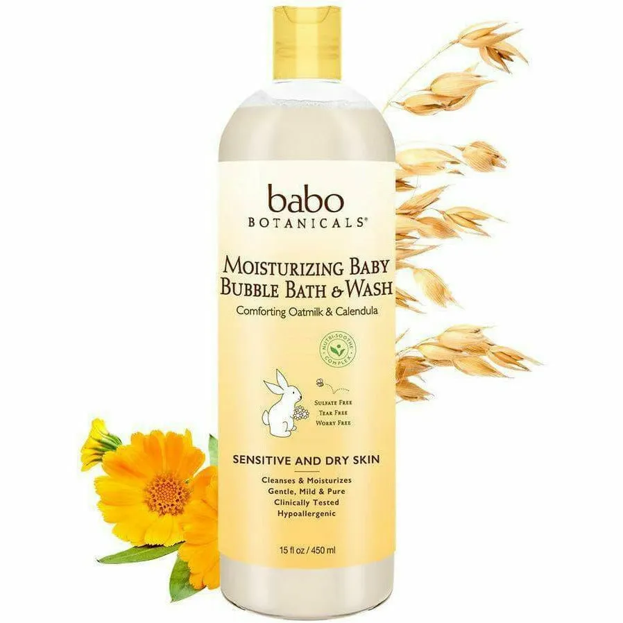 Moisturizing Bubble and Wash 15 fl oz By Babo Botanicals