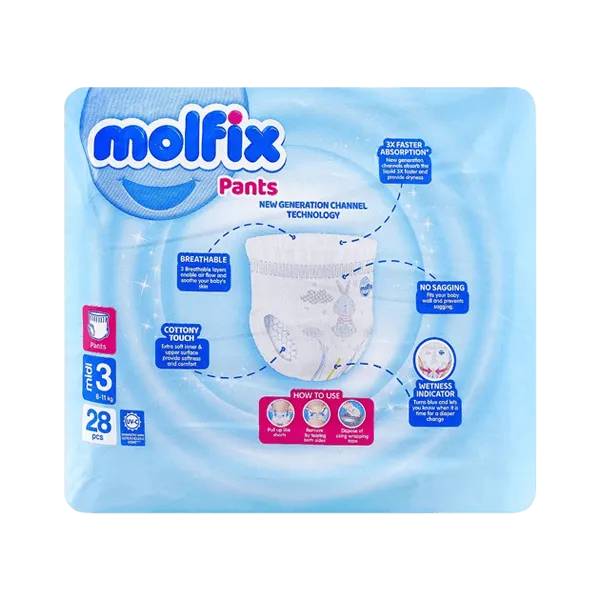 Molfix Baby Diaper Midi 3 - 28Pcs