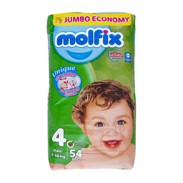 Molfix Baby Diapers Maxi 4 - 54Pcs