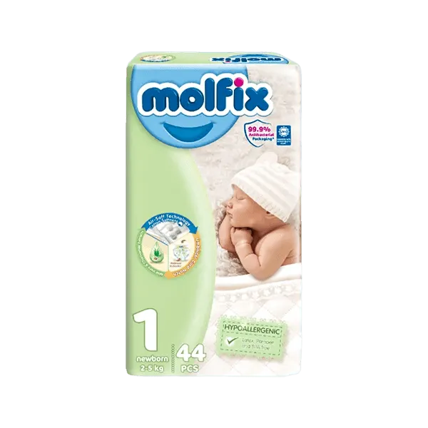 MOLFIX DIAPERS NEWBORN 1 - 44PCS