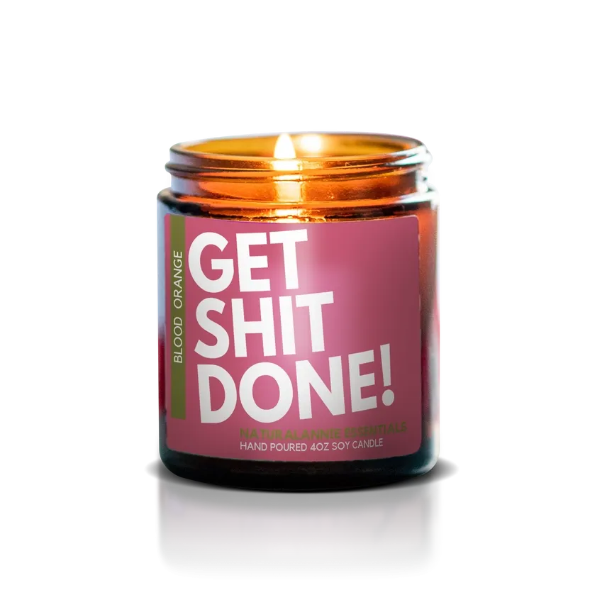 Natural Annie Essentials - Get Shit Done Blood Orange Scented Soy Candle