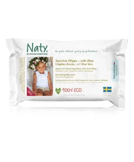 Naty Aloe Sensitive Wipes- Unscented