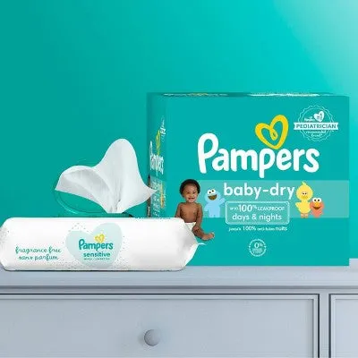 New - Pampers Baby Dry Diapers Enormous Pack - Size 1 - 204ct