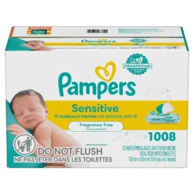 Open Box - Pampers Sensitive Baby Wipes - 1008ct