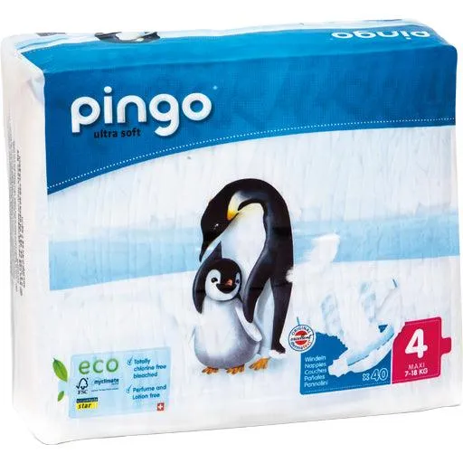 ORGANIC DIAPERS maxi 7-18 kg Pinguin PINGO SWISS