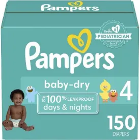 Pampers Baby Dry Diapers Enormous Pack - Size 4 - 150ct