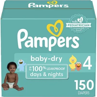 Pampers Baby Dry Diapers Enormous Pack - Size 4 - 150ct