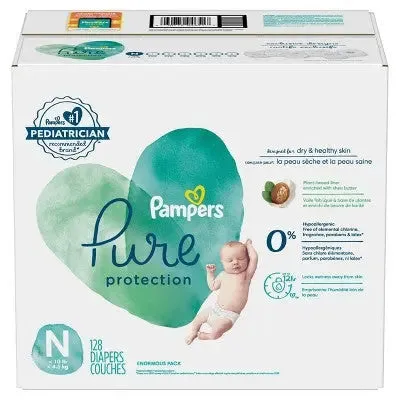 Pampers Pure Protection Diapers Enormous Pack - Newborn - 128ct