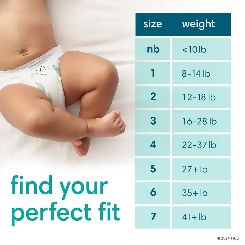 Pampers Pure Protection Baby Diapers, Size 1, Enormous Pack, 132 Count