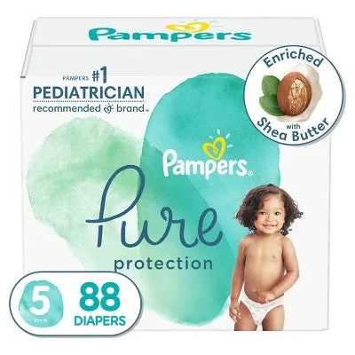 Pampers Pure Protection Diapers Enormous Pack - Size 5 - 88ct