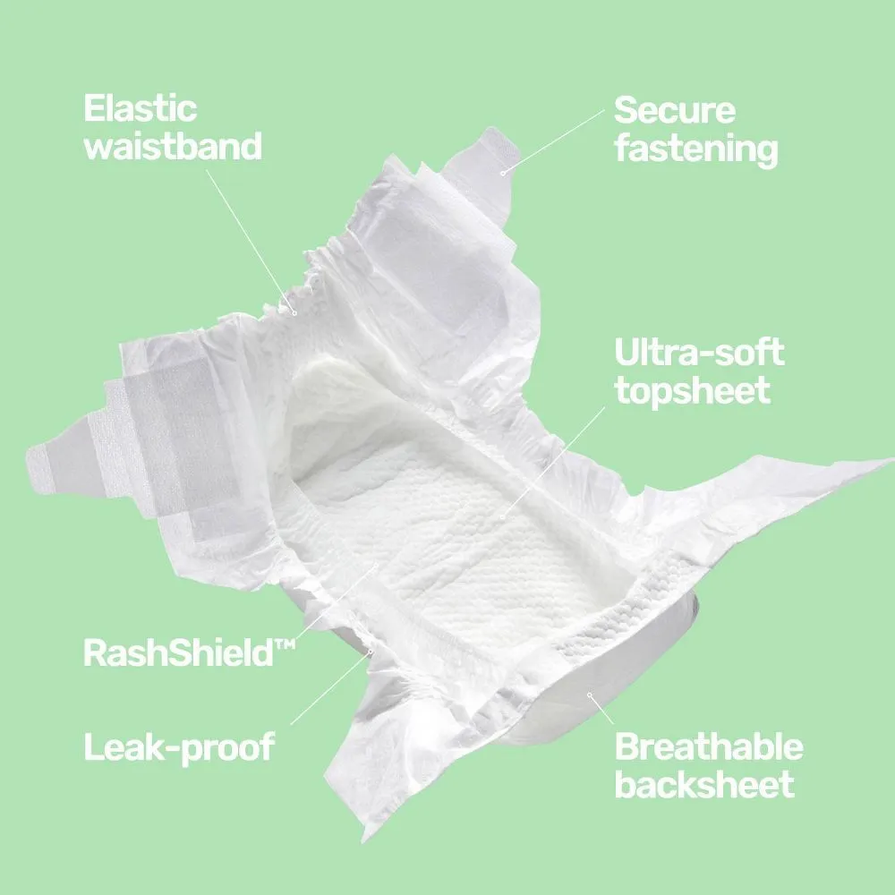 Parasol Clear Dry Natural Disposable Diapers - Size 1 - 88ct