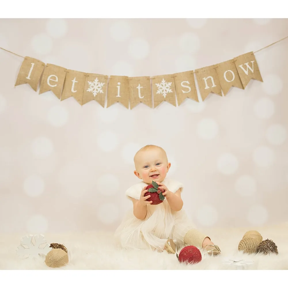 Peaches and Cream Bokeh Printed Backdrop