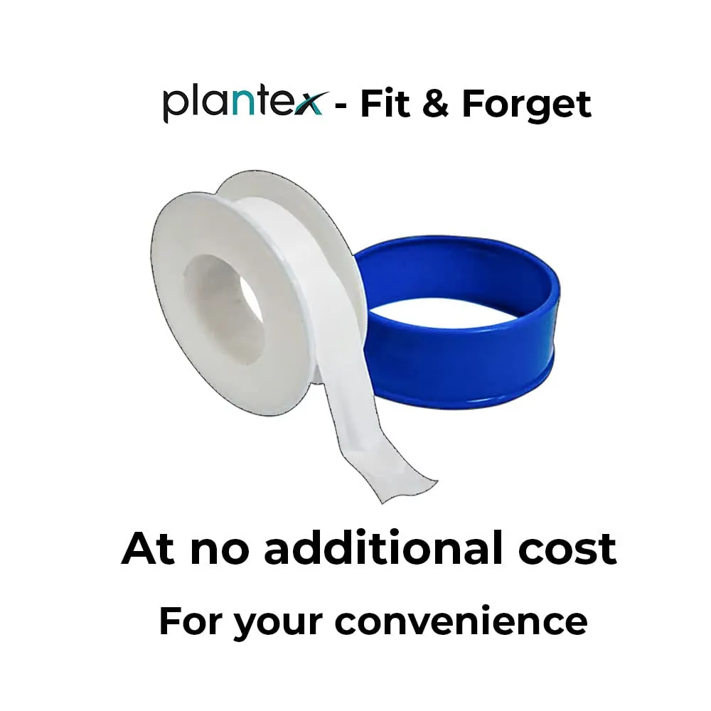 Plantex Pure Brass 2 Way Tap for Wash Basin/Multi tap Connector with Brass Wall Flange & Teflon Tape/Quarter Turn Bibcock Water tap/Angle Valve/Washing Machine Tap/Basin tap-(LEA-707-Chrome)