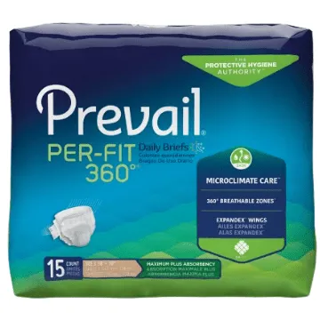 Prevail 360 Per-Fit Briefs With Tabs, Heavy Absorbent Adult Diapers