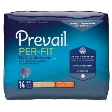 Prevail PerFit Men's Incontinence Underwear For Males