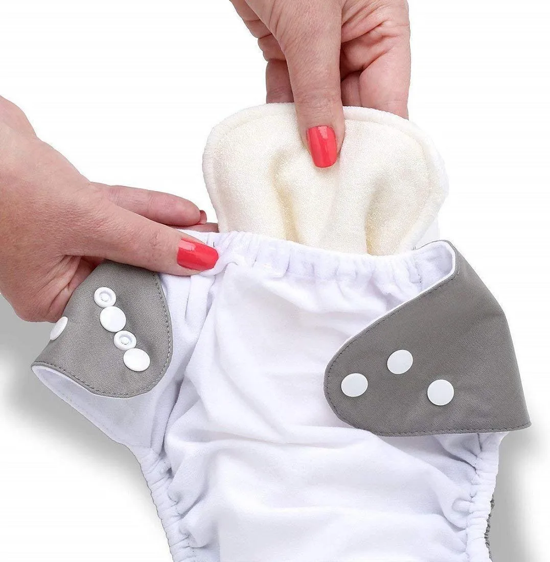 Reusable Cloth Diaper Inserts multipack, Absorbent & Breathable Liners, 5-Layer Microfiber Inserts for Cloth Diapers