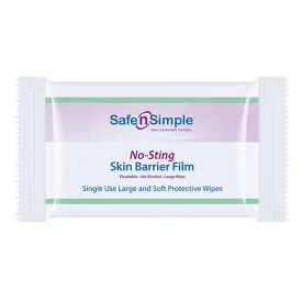 Safe n Simple No Sting Barrier Wipes 25/Box