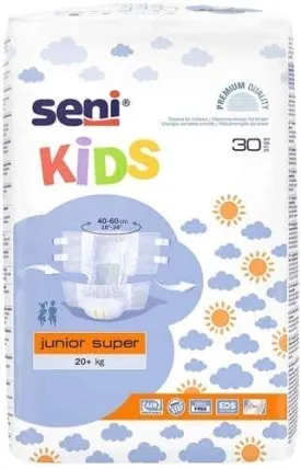 SENI KIDS JUNIOR SUPER Diapers 20  kg x 30 pieces