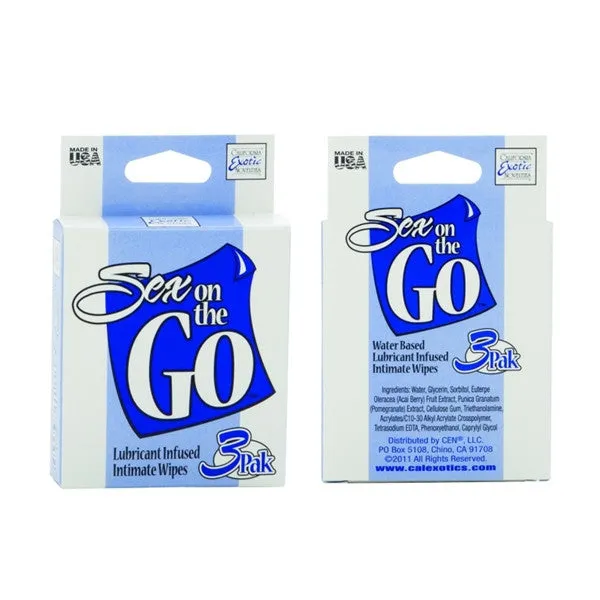 SEX ON THE GO™ - LUBRICANT INFUSED INTIMATE WIPES