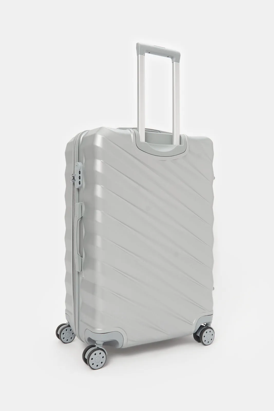 Silver Hard Abs Trolley Luggage 28 Inch