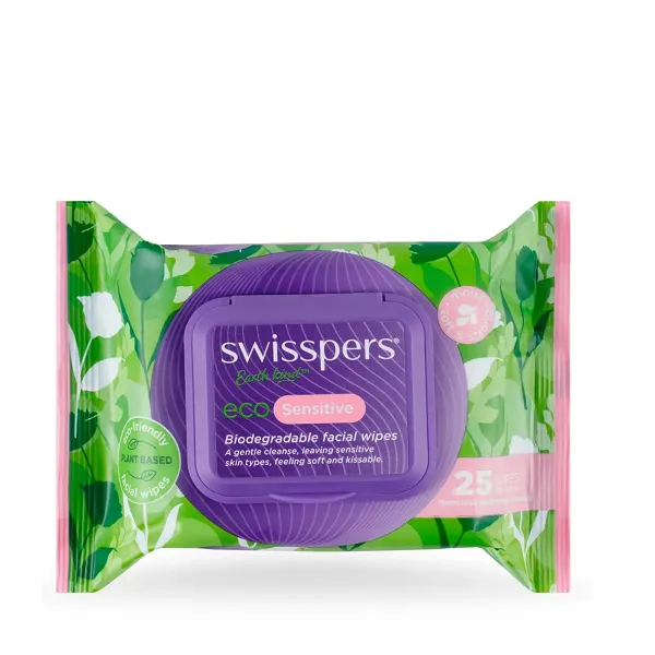 Swisspers - Biodegradable Facial Wipes Eco Sensitive