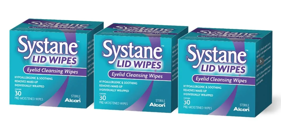 Systane Eyelid Cleansing Lid Wipes - Sterile (Count of 32 x 3)