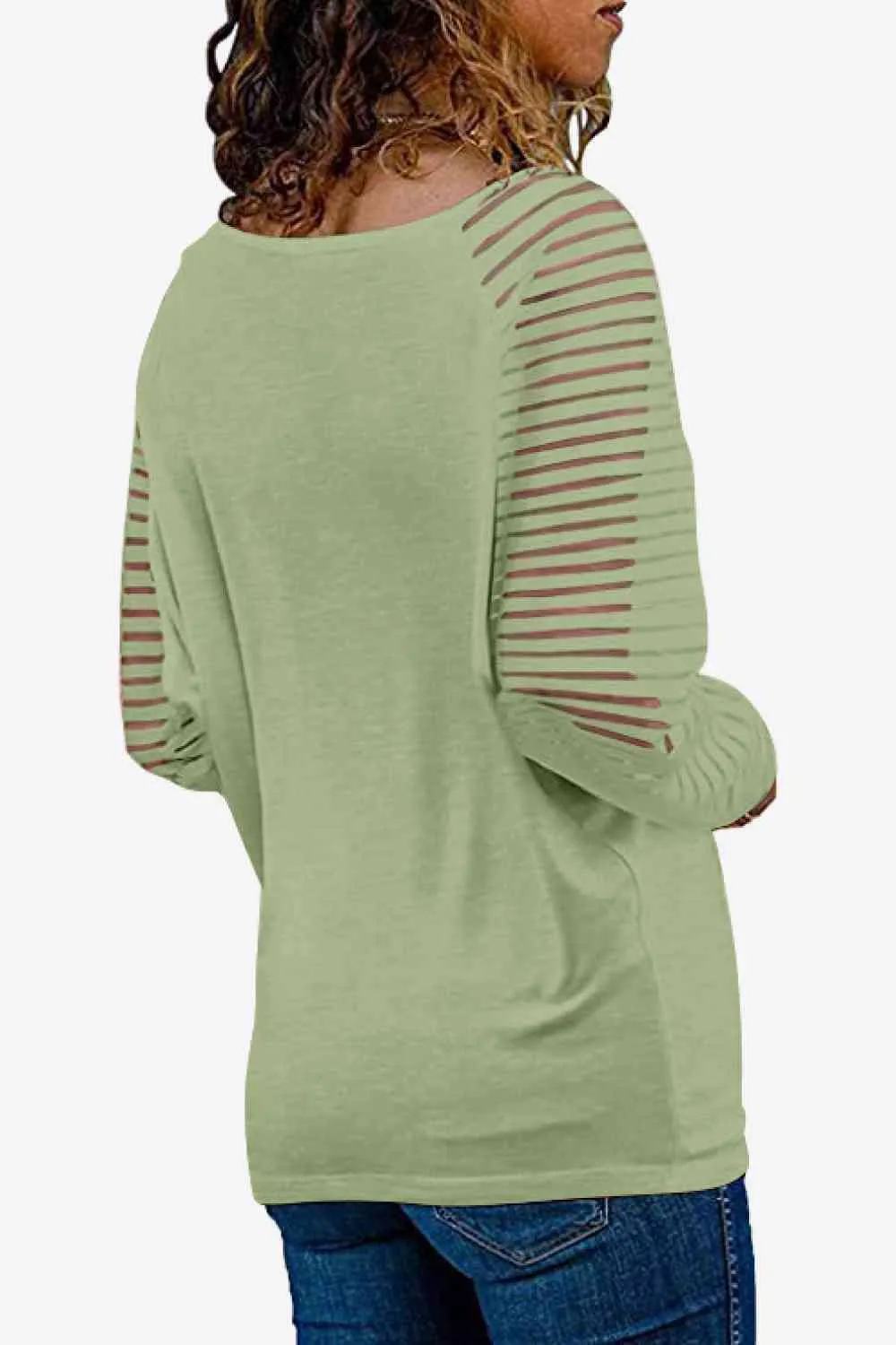 TEEK - V-Neck Long Raglan Sleeve Top