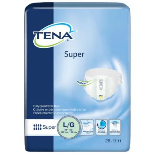 Tena Super Overnight Incontinence Briefs, Maximum Absorbent