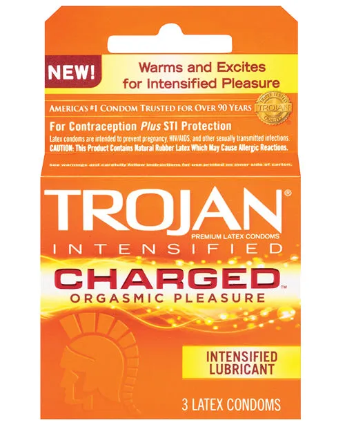 Trojan Intensified Charged Condoms - Box Of 3