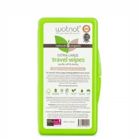 Wotnot Baby Wipes With Case 100% Biodegradable x20